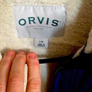 Men’s large fleece lined Orvis jacket